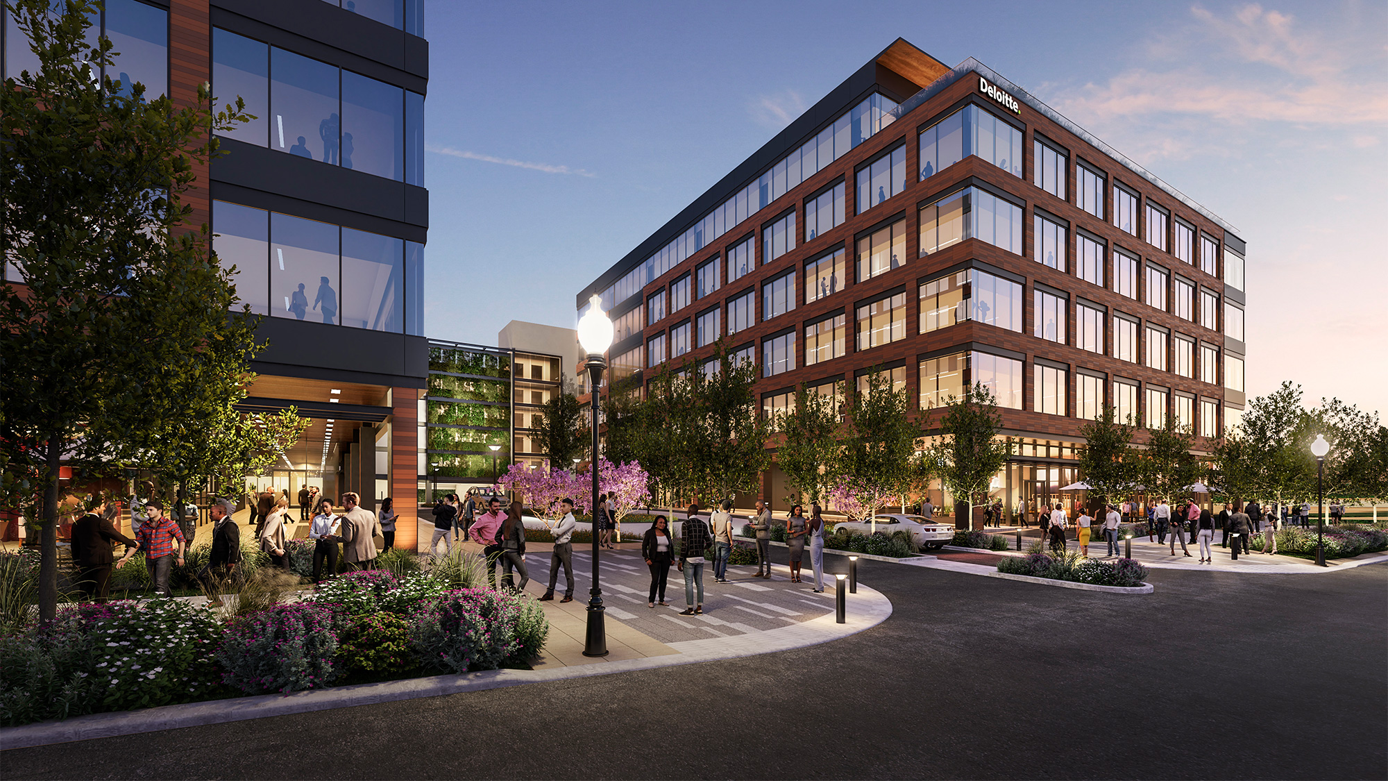 A street with buildings on either side.