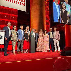 Gensler board accepting the 2025 National Building Museum Honor Award on stage